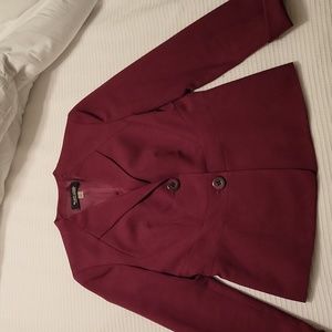 Black Label by Evan-Picone maroon blazer EUC
